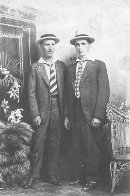 Elmer(on right)with ? circa 1916