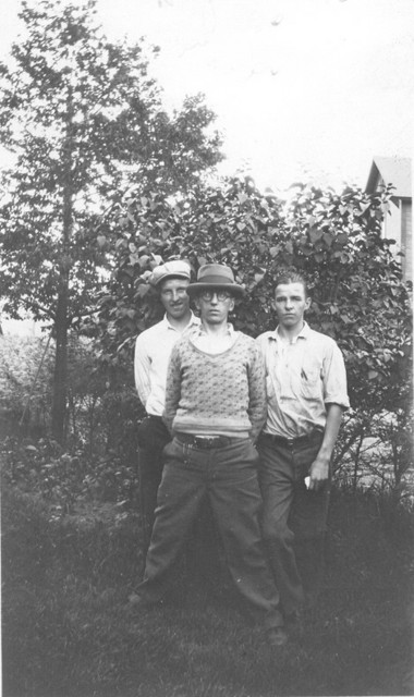 Elmer(front) Sulo(back right) and unknown circa 1925