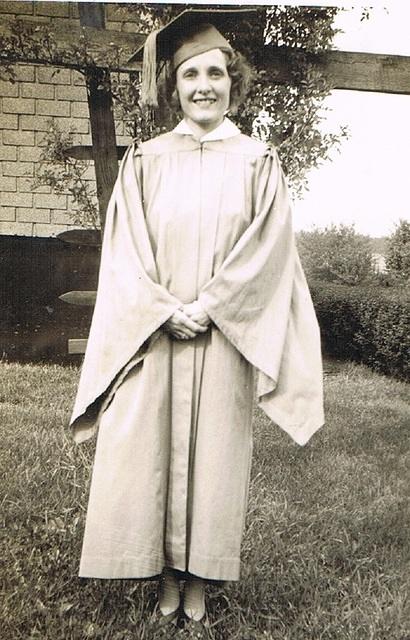 Fleming in High School Grad Gown