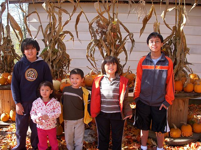 Grandkids at farm org for watercolor