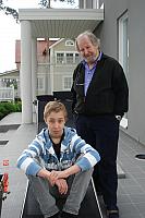 Pirkko's brother Jorma and his grandson Oskari